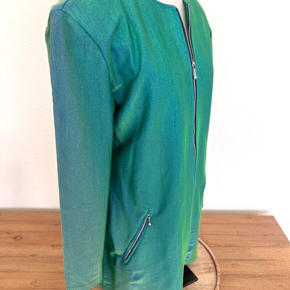 80's Green Mini Dress - Stretch - Tapemeasure New York - Size Medium - Picture 3 of 9